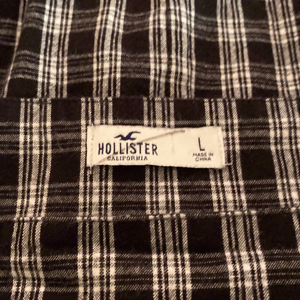Hollister Black and White Plaid Midi Dress - Picture 13 of 14